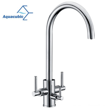 Aquacubic European Three Handles Wras Certified Kitchen Sink Tap Faucet